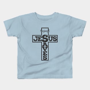Jesus Saves Cross Kids T-Shirt